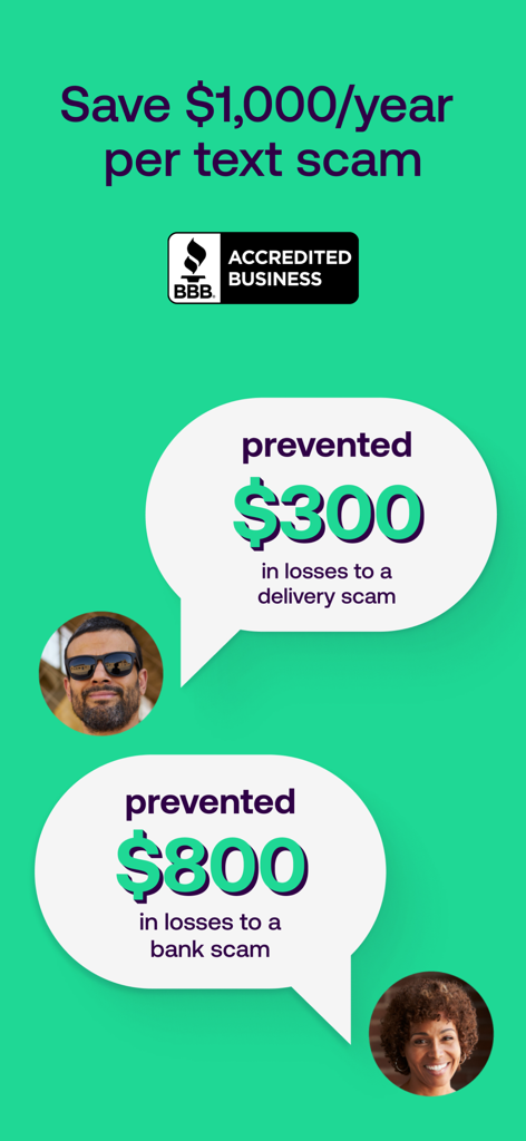 Infographic showing how Textkiller prevents financial losses from delivery and bank text scams.