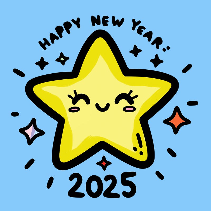 happy new year 2025 star wish