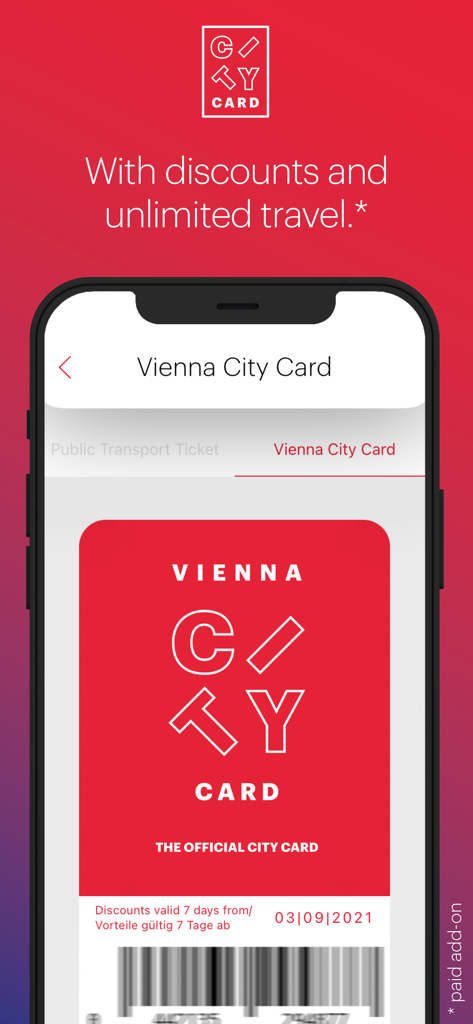 ivie – Official Vienna Guide - Official Vienna City Card displayed within the ivie app for unlimited travel and discounts