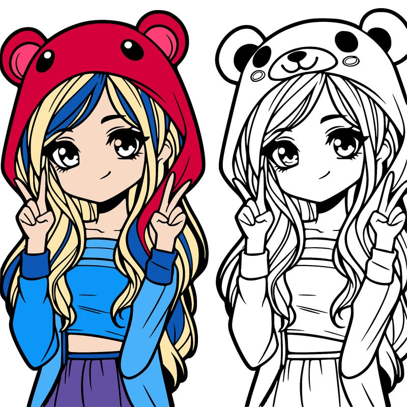 teen girl in animal costume