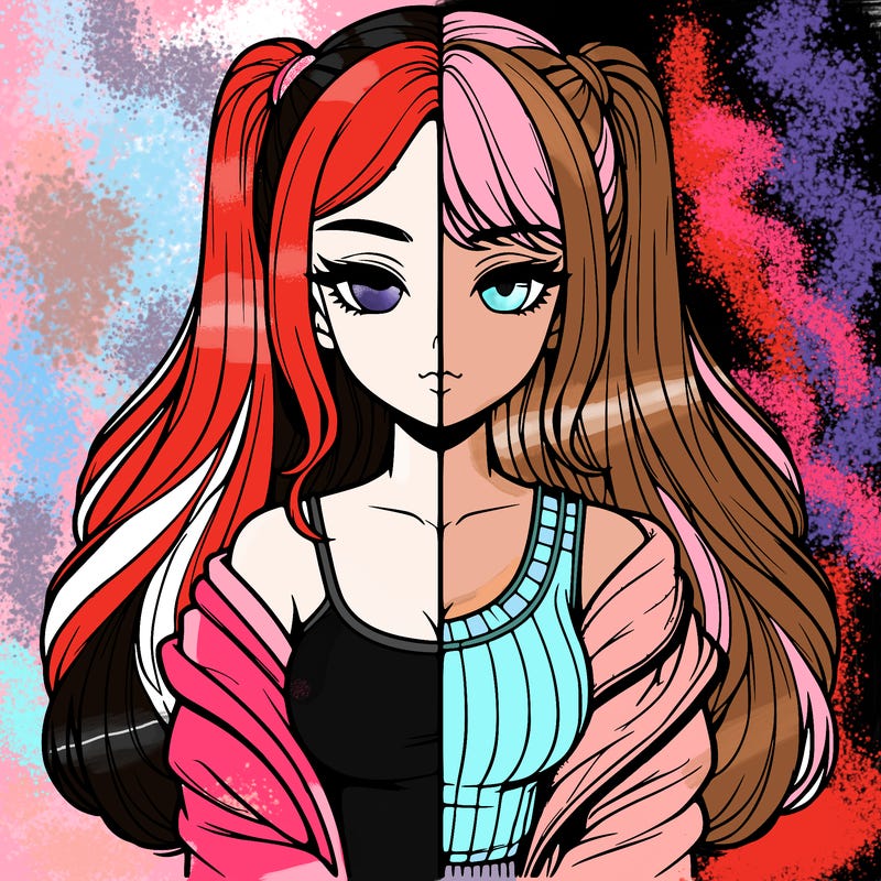 realistic girl split