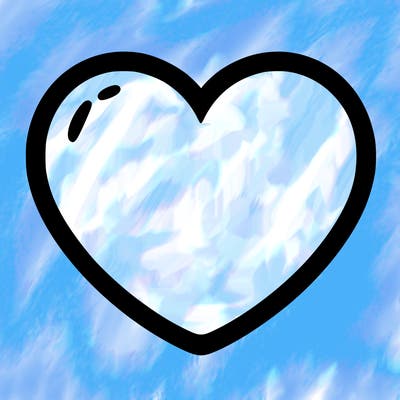 a blank heart