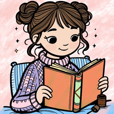 girl reading a book