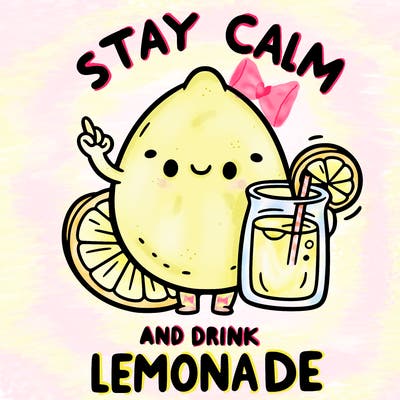 stay calm and drink lemonade