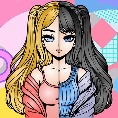 realistic girl split