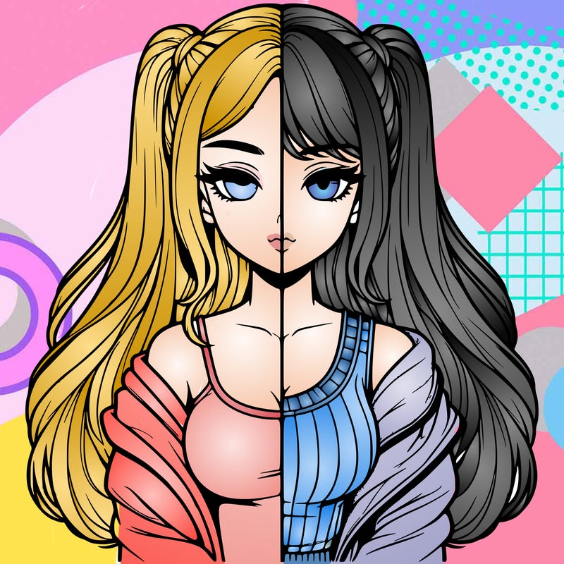 realistic girl split