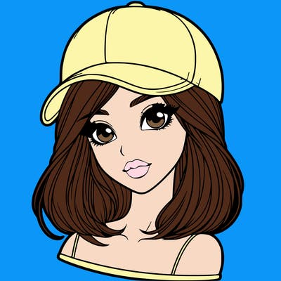 semi realism beautiful girl wearing cap