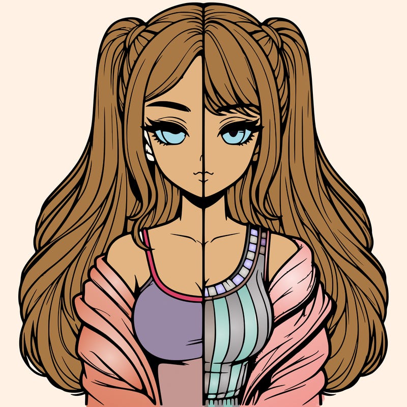 realistic girl split