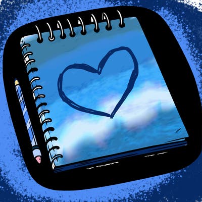 a blank sketch pad