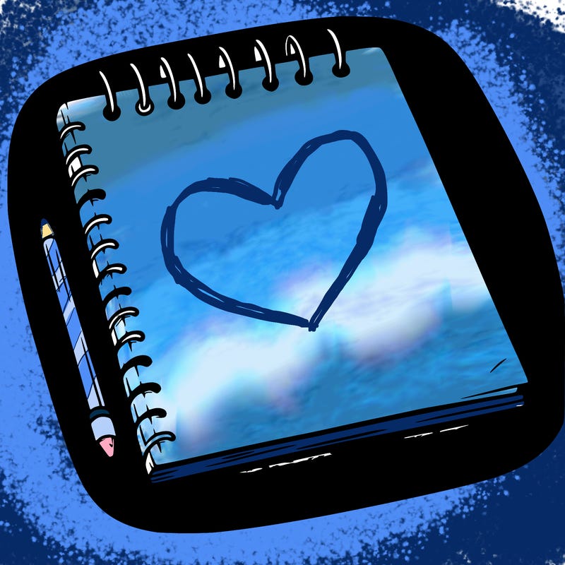 a blank sketch pad