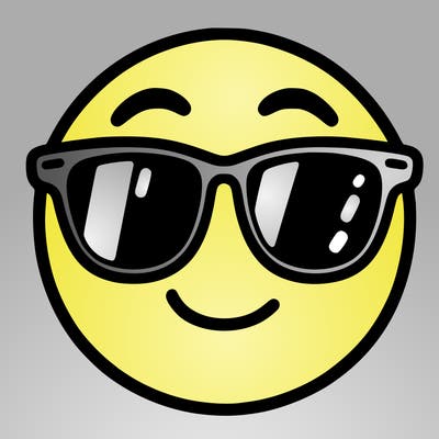 emoji with sunglasses