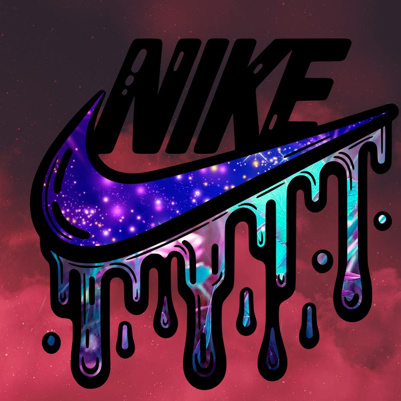 dripping nike logo