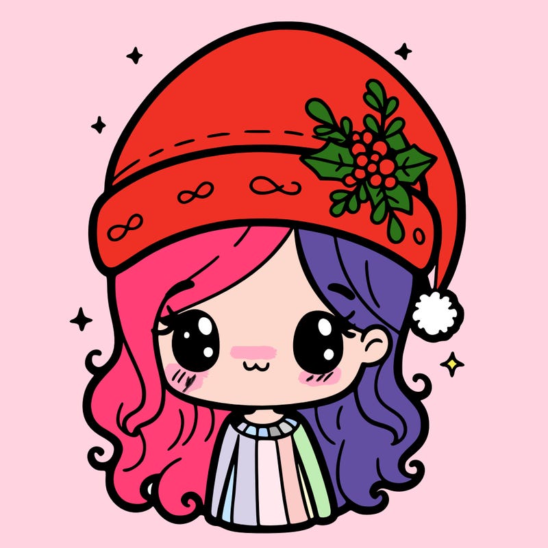 christmas hat girl