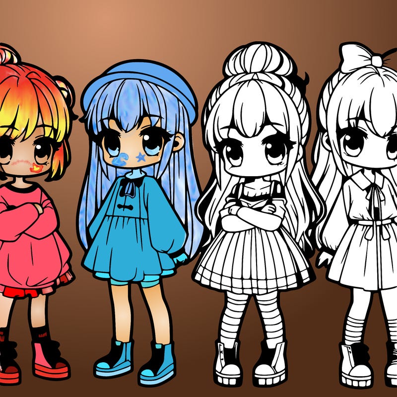 5 chibi girls