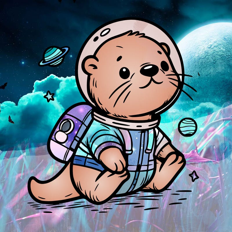 otter in a space suit