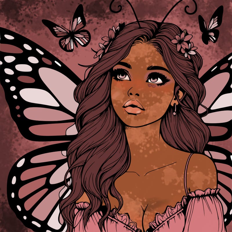 butterfly fairy realistic girl