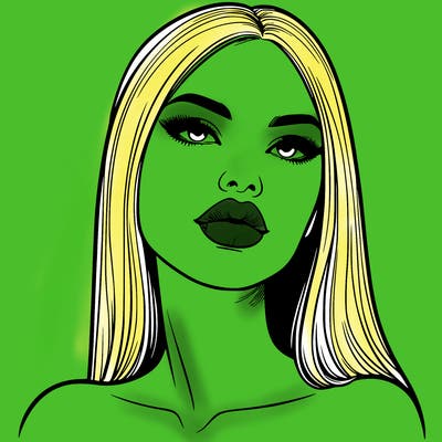 realistic woman with full lips