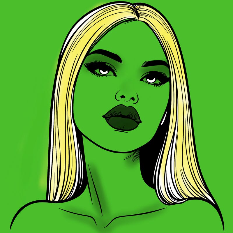 realistic woman with full lips