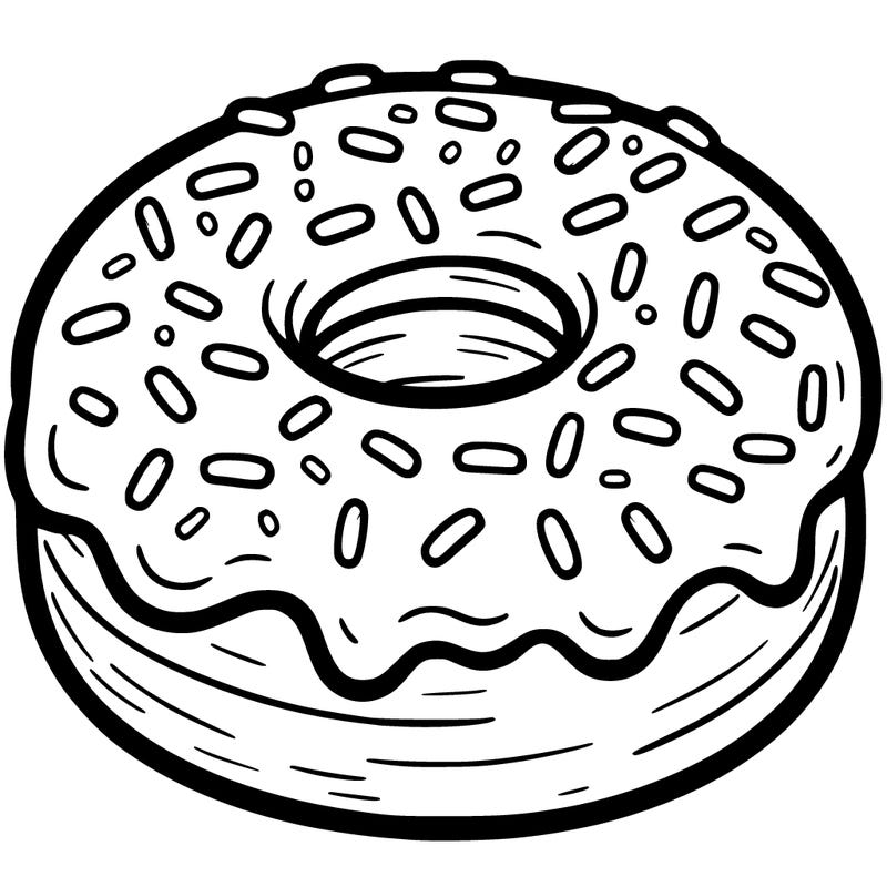 a donut with sprinkles.