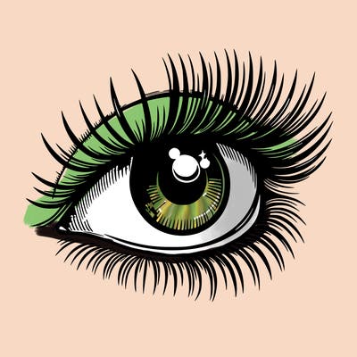 realistic eye long eylashes