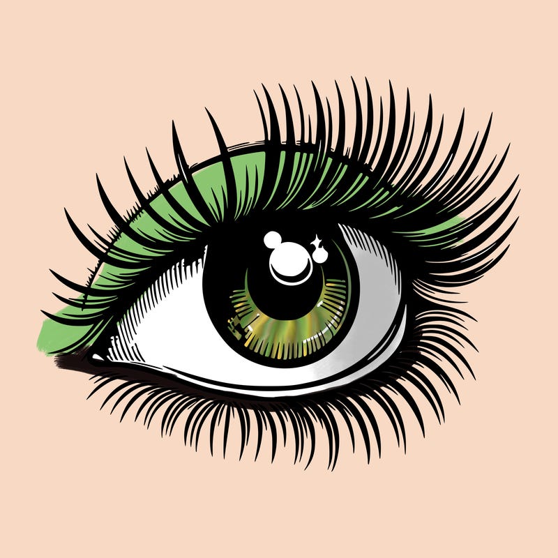 realistic eye long eylashes