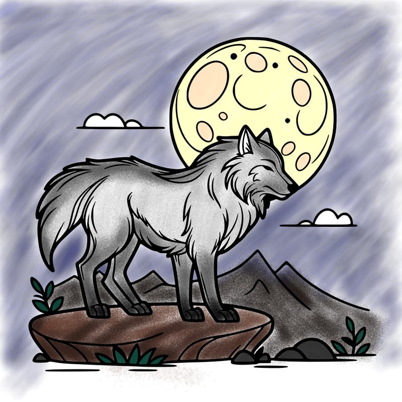 wolf moonlight