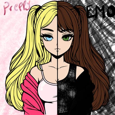 realistic girl split