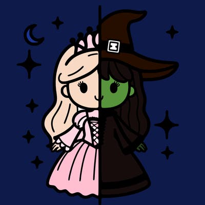 split princess and witch