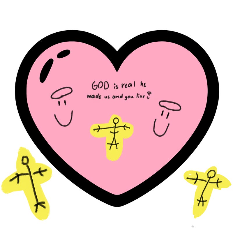 a blank heart