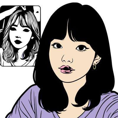 realistic korean girl