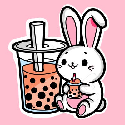 bunny boba tea drink