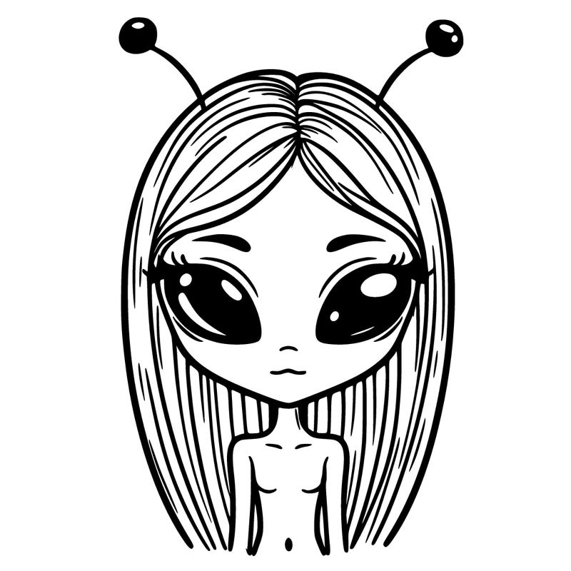 alien girl that looks almost human