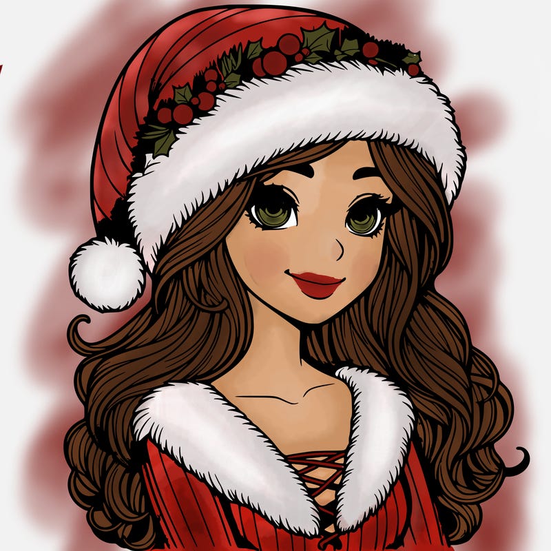 realistic christmas  girl