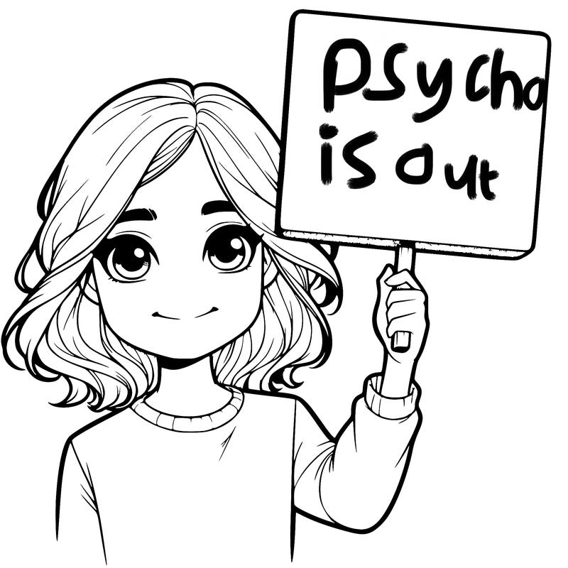 realistic girl holding up a sign