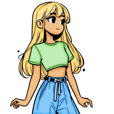 girl in a cute crop top