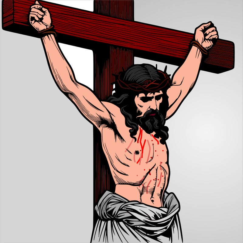 jesus realistic on the cross