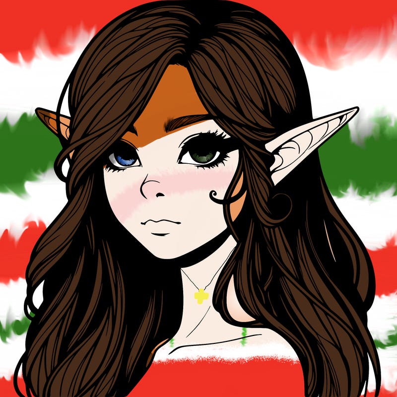 elf girl realistic dark fantasy