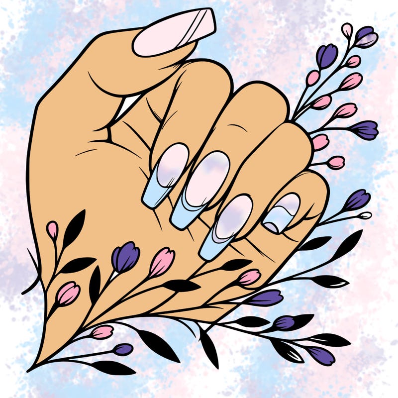 nails with french tip