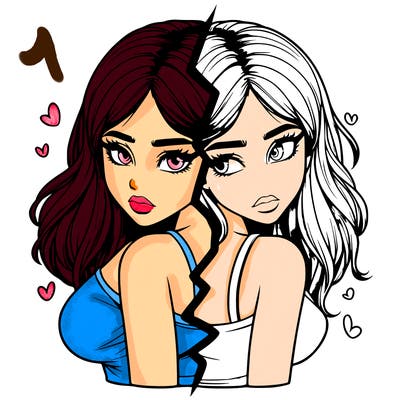 realistic girl split