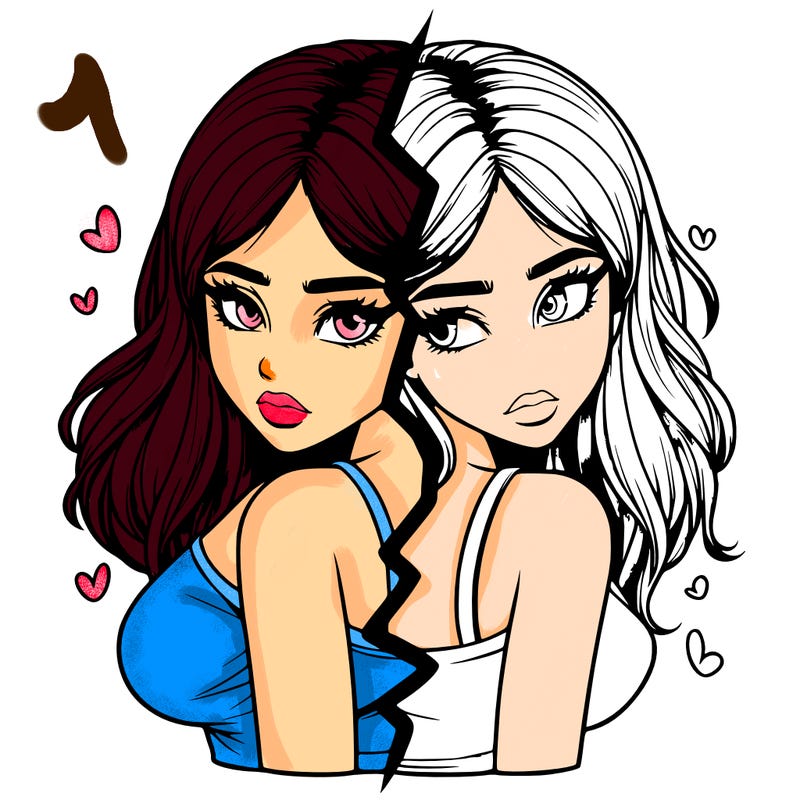 realistic girl split