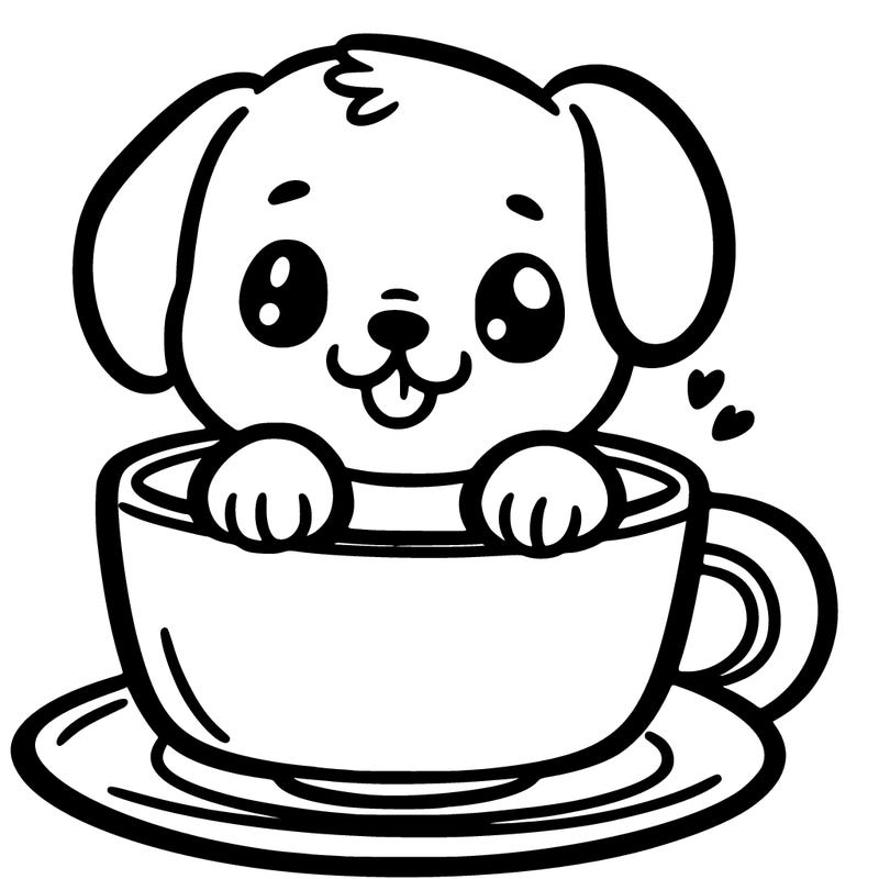 dog in a cup