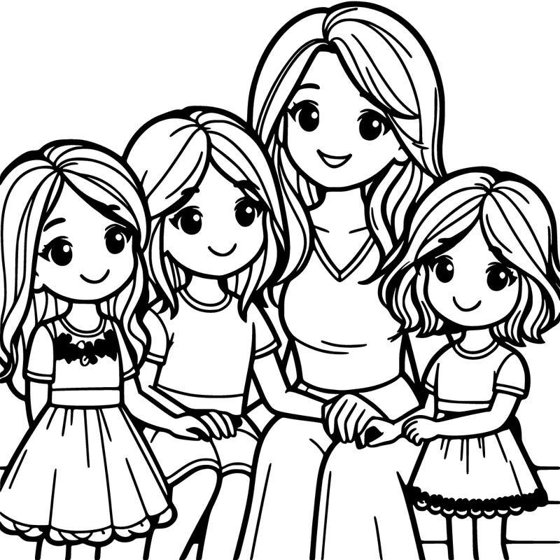 a mom with three girls