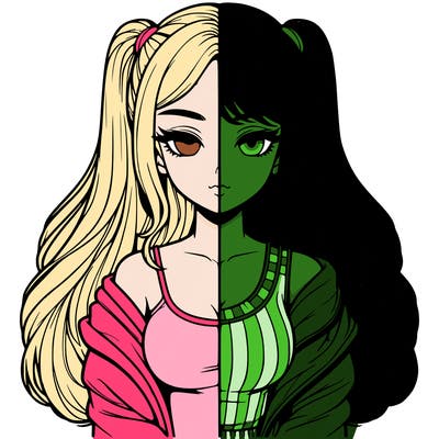 realistic girl split