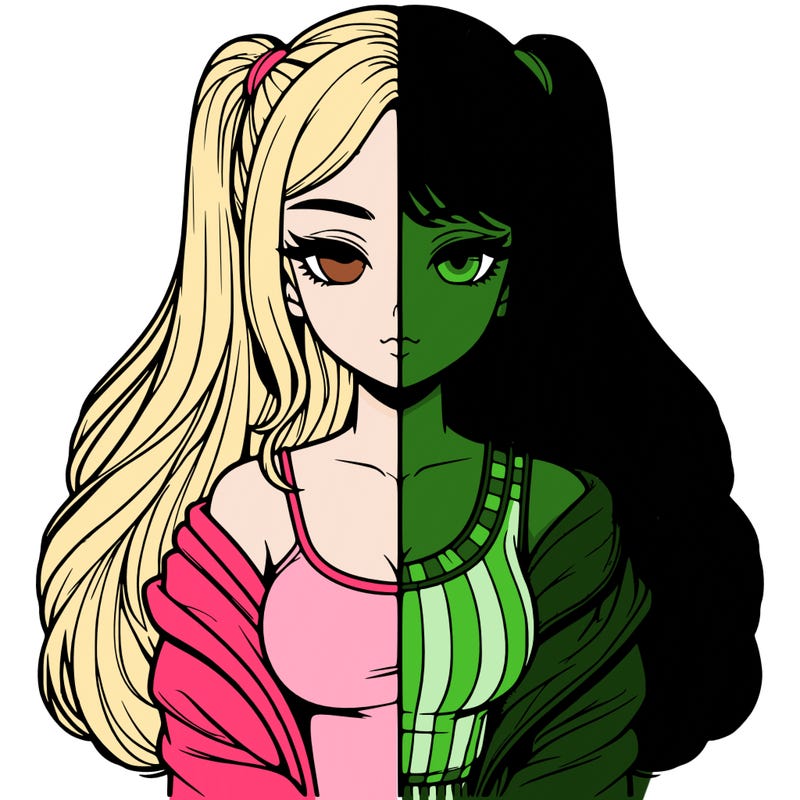 realistic girl split