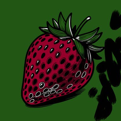 realstic strawberry