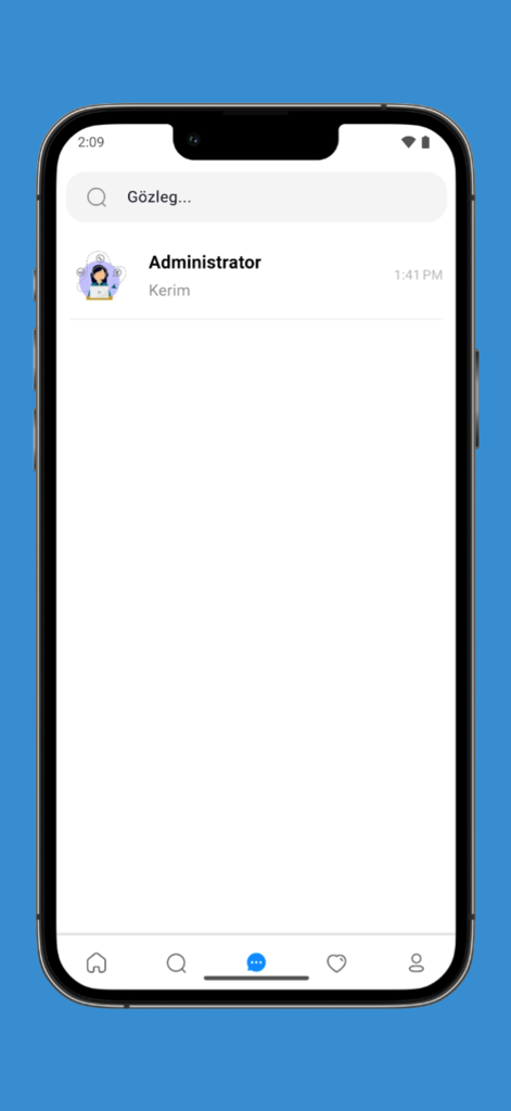 Jaý Tap - Jay Tap app in-app chat screen showing messages with an administrator for real estate inquiries in Turkmenistan.