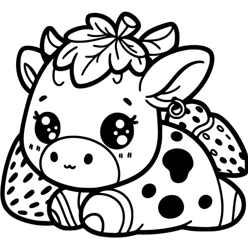 cute strawberry cow