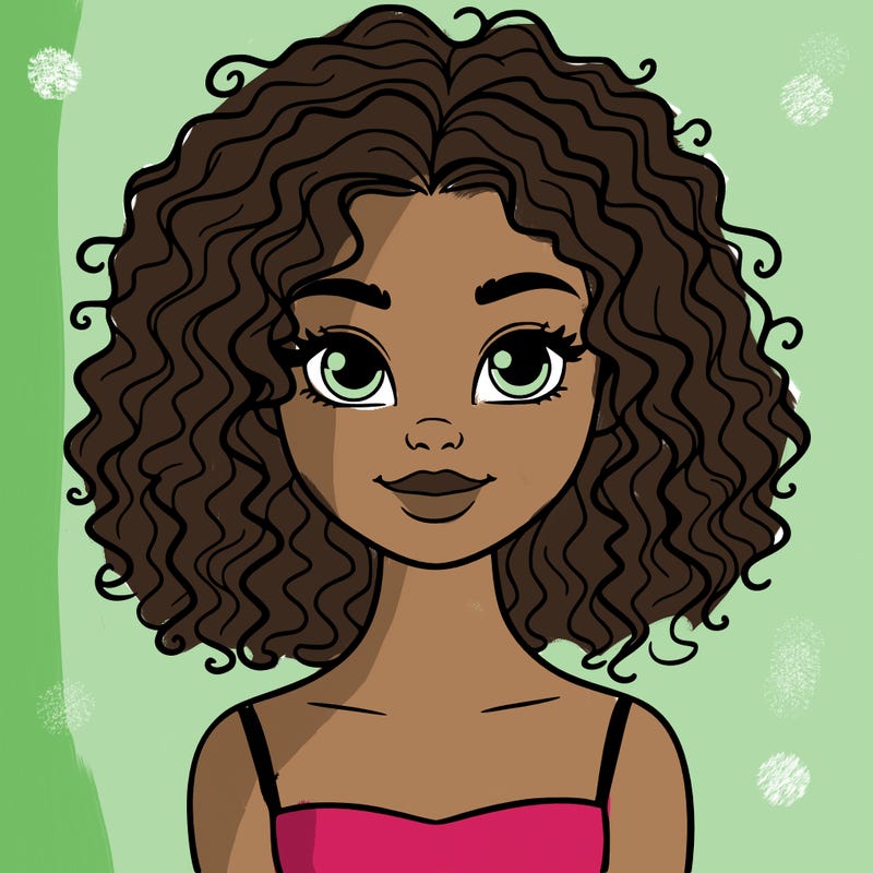 woman with curly hair