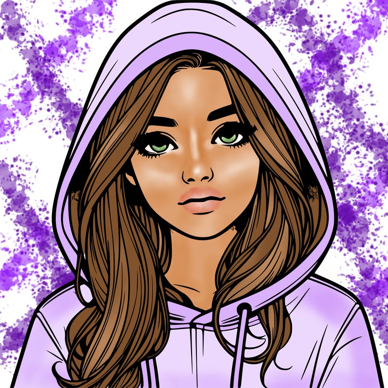 realistic girl with a hoodie
