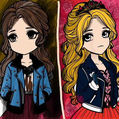 a princess with a jacket realistic